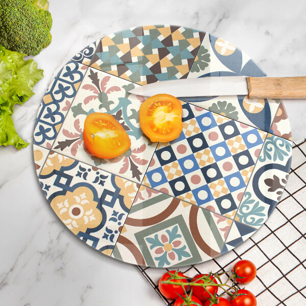 Skleněná deska do kuchyně Dekorativní dlaždice