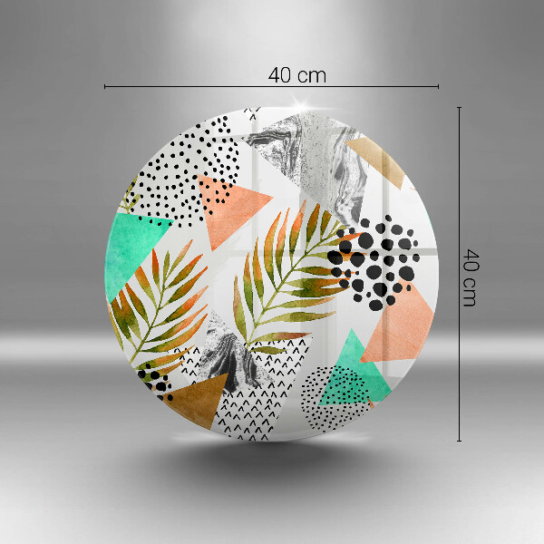 Skleněná deska do kuchyně Boho listy vzor