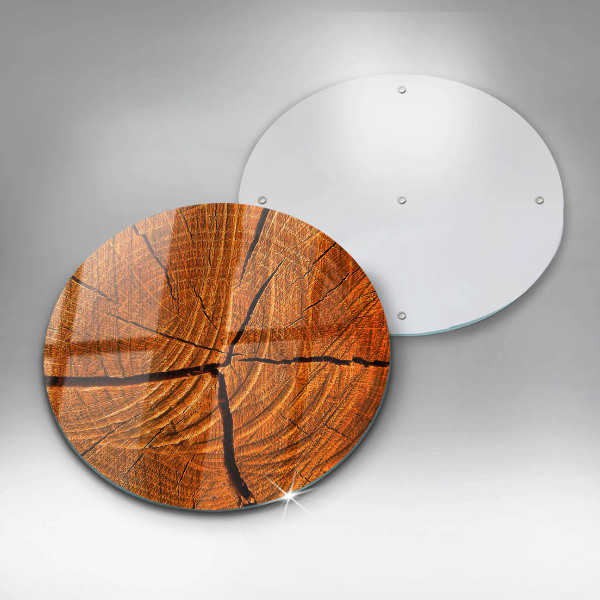 Skleněná deska do kuchyně Dřevěná konstrukce kmene