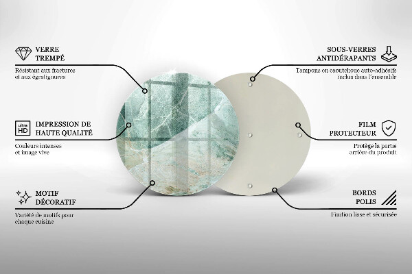 Skleněná deska do kuchyně Kamenná struktura