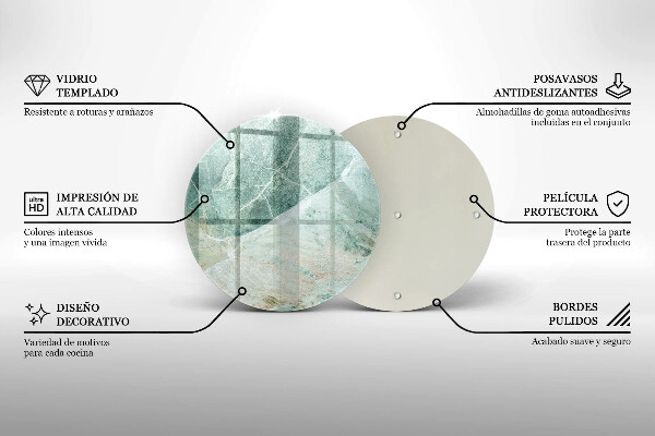 Skleněná deska do kuchyně Kamenná struktura