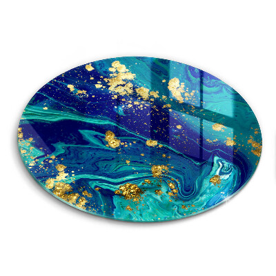 Skleněná deska do kuchyně Abstrakce se zlatem