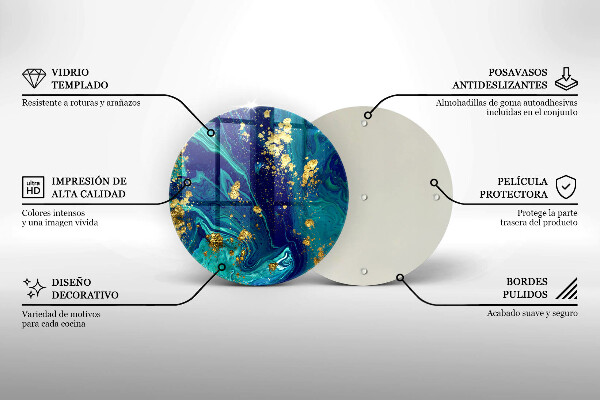 Skleněná deska do kuchyně Abstrakce se zlatem