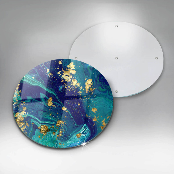 Skleněná deska do kuchyně Abstrakce se zlatem