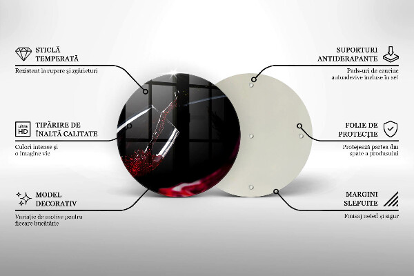 Skleněná deska do kuchyně Sklenka červeného vína