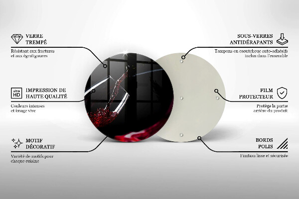 Skleněná deska do kuchyně Sklenka červeného vína