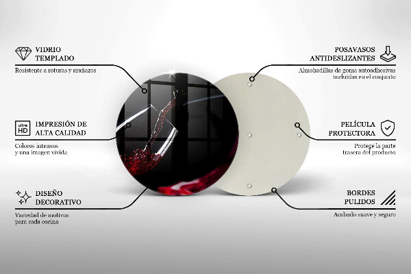 Skleněná deska do kuchyně Sklenka červeného vína