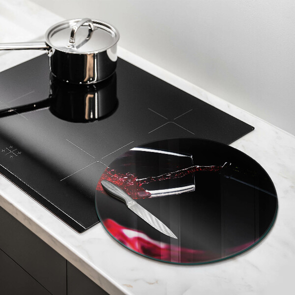 Skleněná deska do kuchyně Sklenka červeného vína