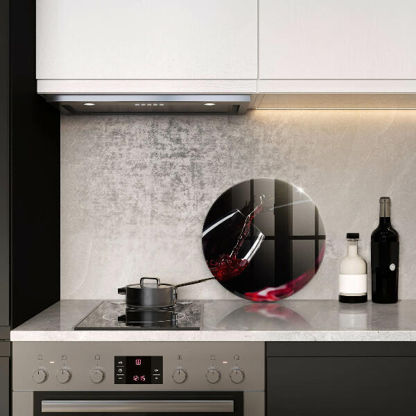 Skleněná deska do kuchyně Sklenka červeného vína