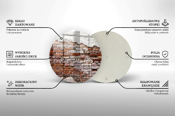 Skleněná deska do kuchyně Staré cihlové a betonové zdi