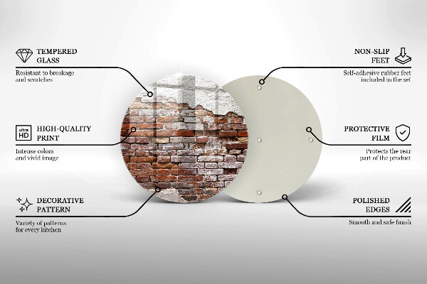Skleněná deska do kuchyně Staré cihlové a betonové zdi