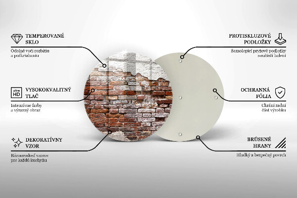 Skleněná deska do kuchyně Staré cihlové a betonové zdi