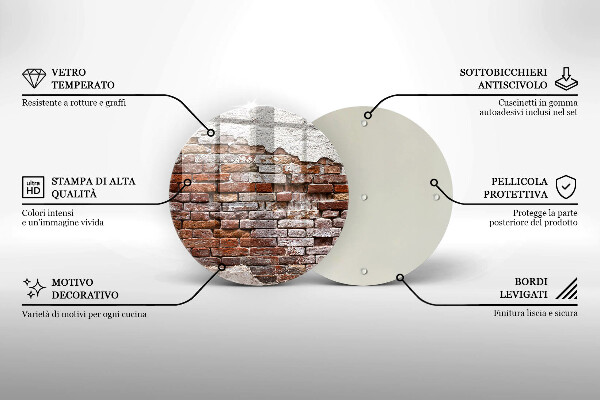 Skleněná deska do kuchyně Staré cihlové a betonové zdi