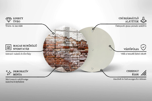 Skleněná deska do kuchyně Staré cihlové a betonové zdi