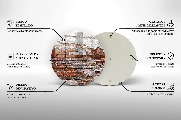 Skleněná deska do kuchyně Staré cihlové a betonové zdi