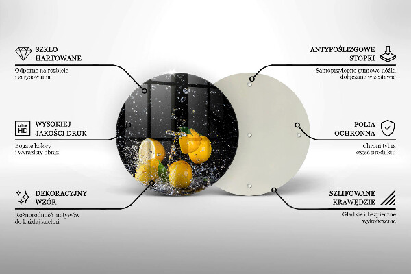 Skleněná deska do kuchyně Šťavnaté citronové ovoce