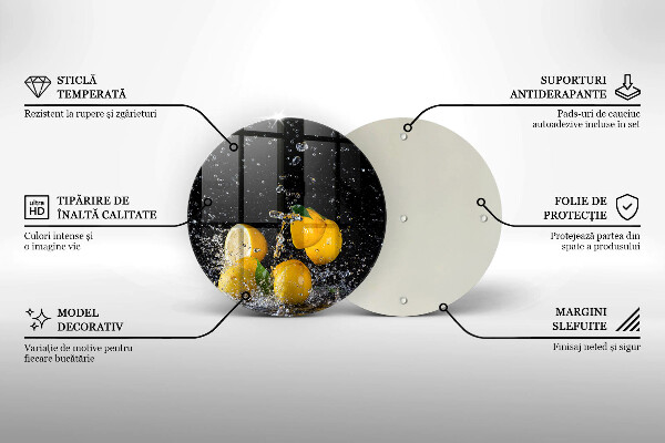 Skleněná deska do kuchyně Šťavnaté citronové ovoce