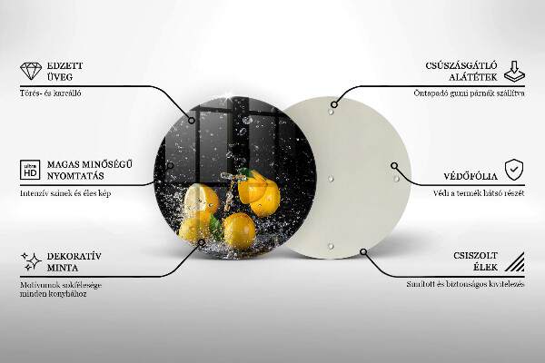 Skleněná deska do kuchyně Šťavnaté citronové ovoce