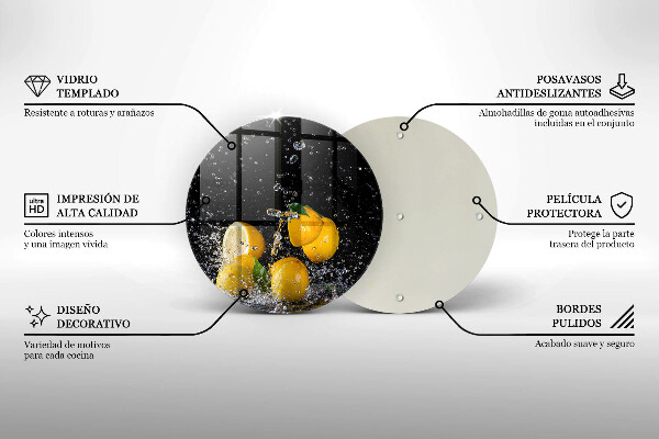 Skleněná deska do kuchyně Šťavnaté citronové ovoce