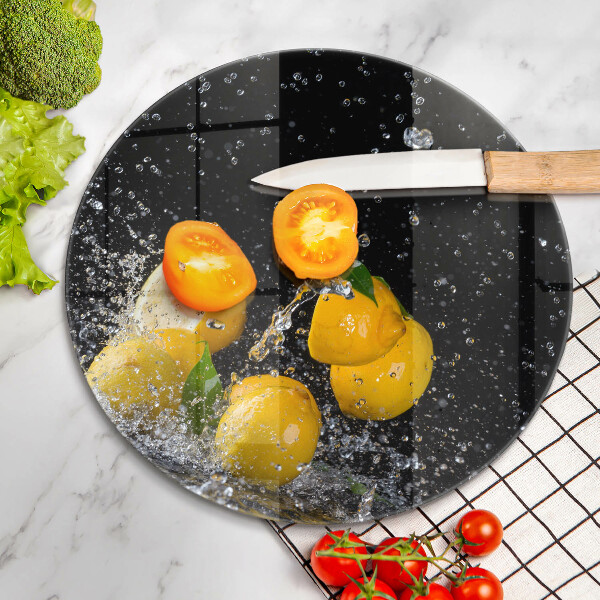 Skleněná deska do kuchyně Šťavnaté citronové ovoce