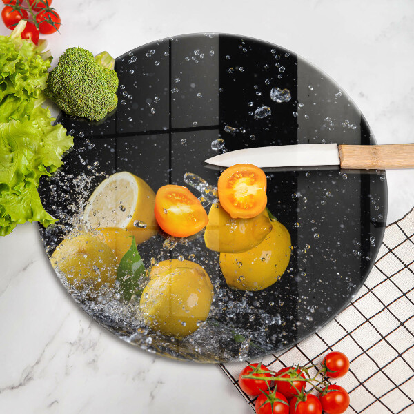 Skleněná deska do kuchyně Šťavnaté citronové ovoce