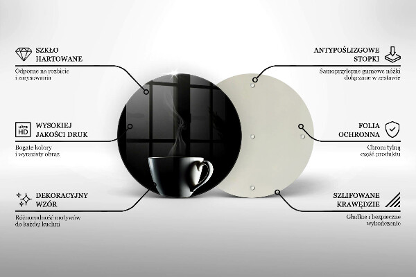 Skleněná deska do kuchyně Šálek čaje