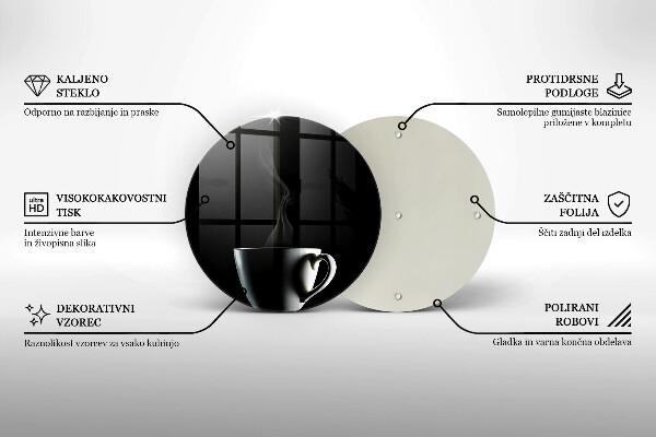 Skleněná deska do kuchyně Šálek čaje