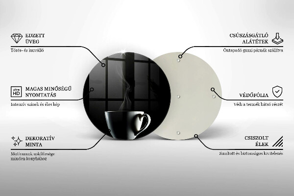 Skleněná deska do kuchyně Šálek čaje