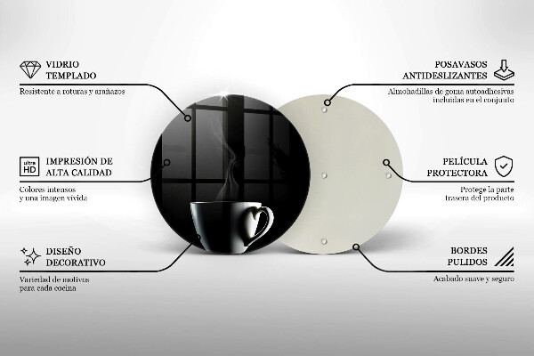 Skleněná deska do kuchyně Šálek čaje