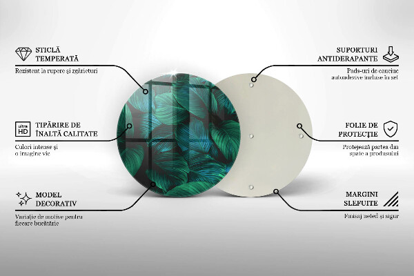 Skleněná deska do kuchyně Listy džungle