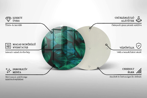 Skleněná deska do kuchyně Listy džungle