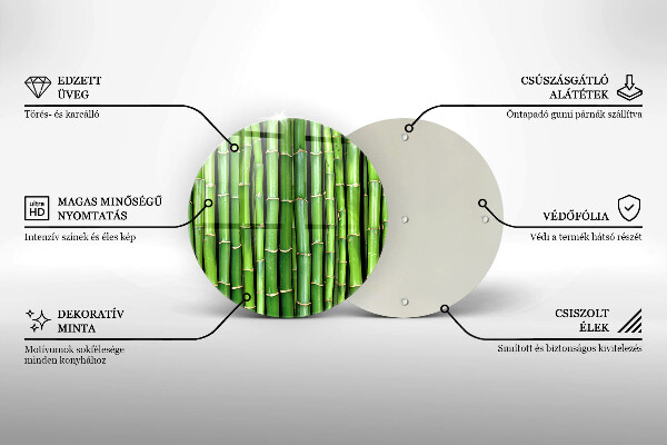 Skleněná deska do kuchyně Přírodní bambusy