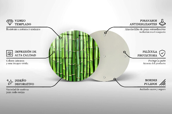 Skleněná deska do kuchyně Přírodní bambusy