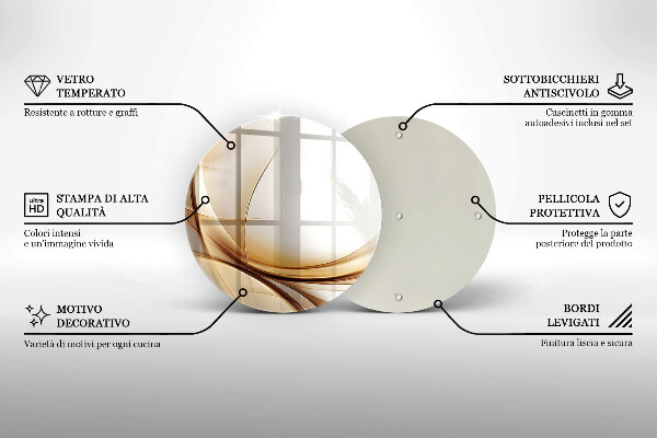 Skleněná deska do kuchyně Abstraktní tvary