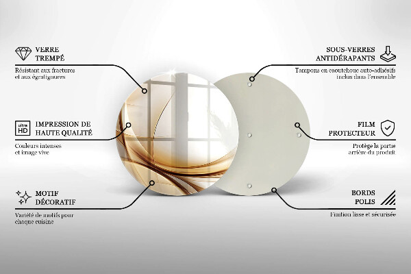 Skleněná deska do kuchyně Abstraktní tvary