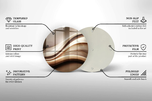 Skleněná deska do kuchyně Abstrakce jemné linie