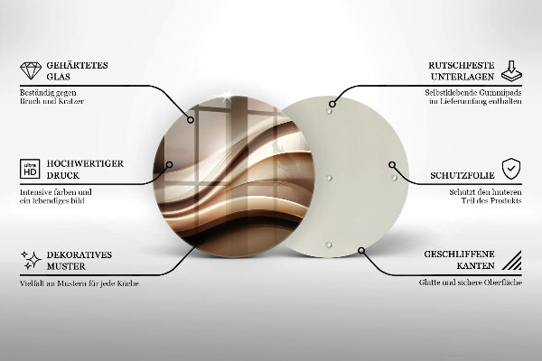 Skleněná deska do kuchyně Abstrakce jemné linie