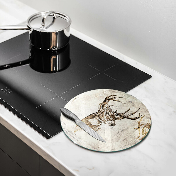 Skleněná deska do kuchyně Ilustrace zvířat jelenů