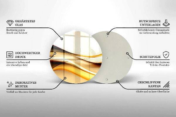 Skleněná deska do kuchyně Abstraktní kouřové čáry