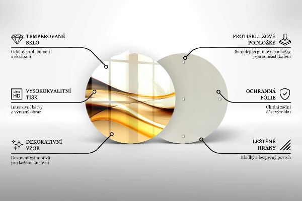 Skleněná deska do kuchyně Abstraktní kouřové čáry