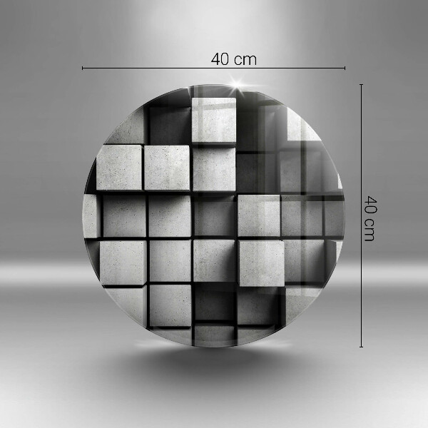 Skleněná deska do kuchyně Abstraktní 3d čtverce