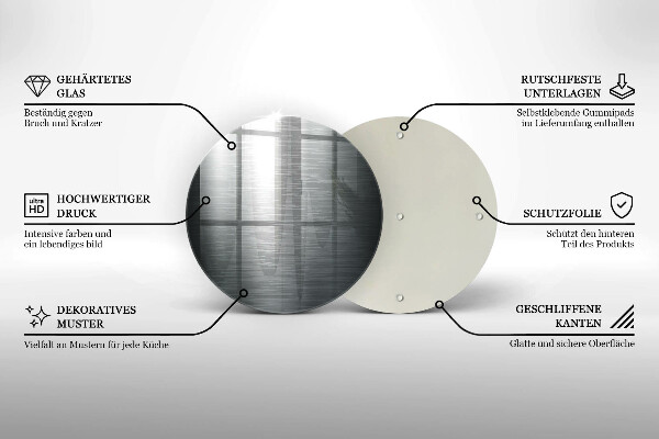 Skleněná deska do kuchyně Kovová textura