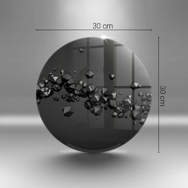 Skleněná deska do kuchyně 3d abstrakce tvarů