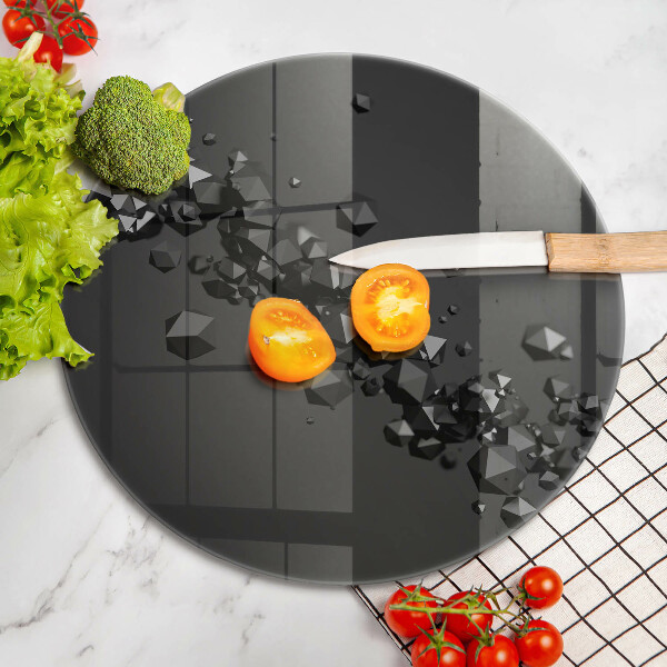 Skleněná deska do kuchyně 3d abstrakce tvarů