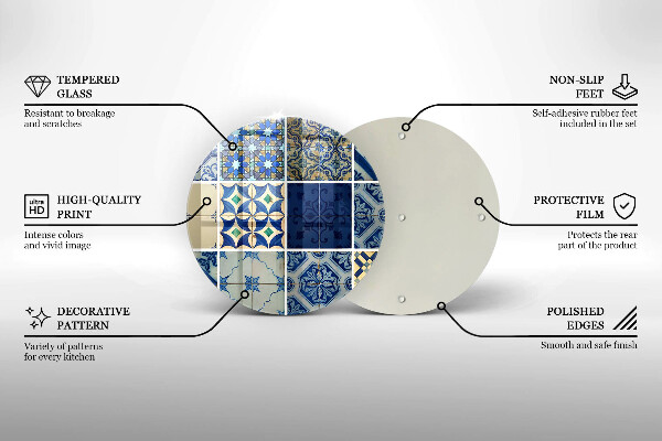 Skleněná deska do kuchyně Dekorativní dlaždice dlaždice