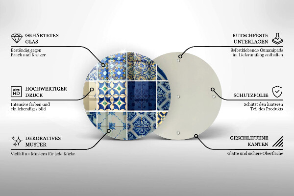 Skleněná deska do kuchyně Dekorativní dlaždice dlaždice