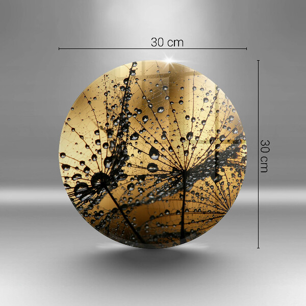 Skleněná deska do kuchyně Rosa a pampelišky