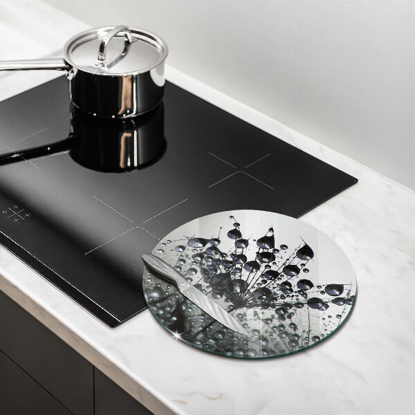 Skleněná deska do kuchyně Pampelišky a rosa