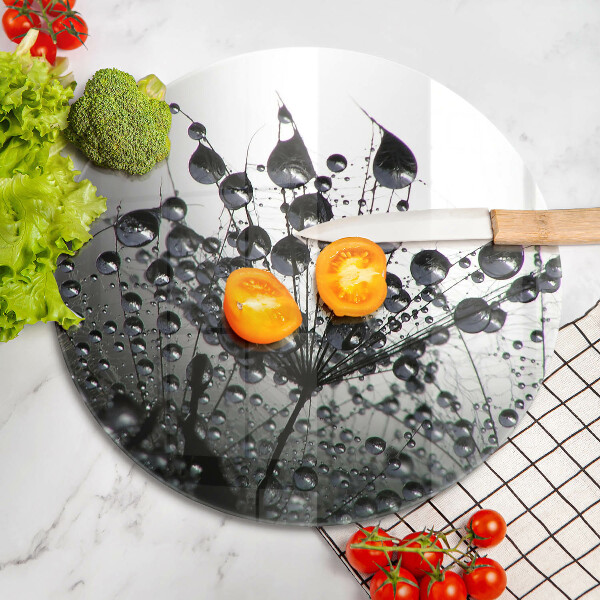 Skleněná deska do kuchyně Pampelišky a rosa