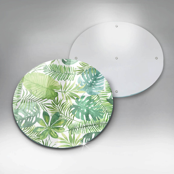 Skleněná deska do kuchyně Akvarel boho listy